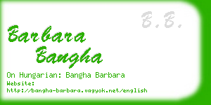 barbara bangha business card